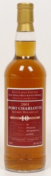 Port Charlotte 10y (2001-2011) Private Sherry Hogshead cask 282 (Ralf Lapan Edition) – limited 422 – 46%