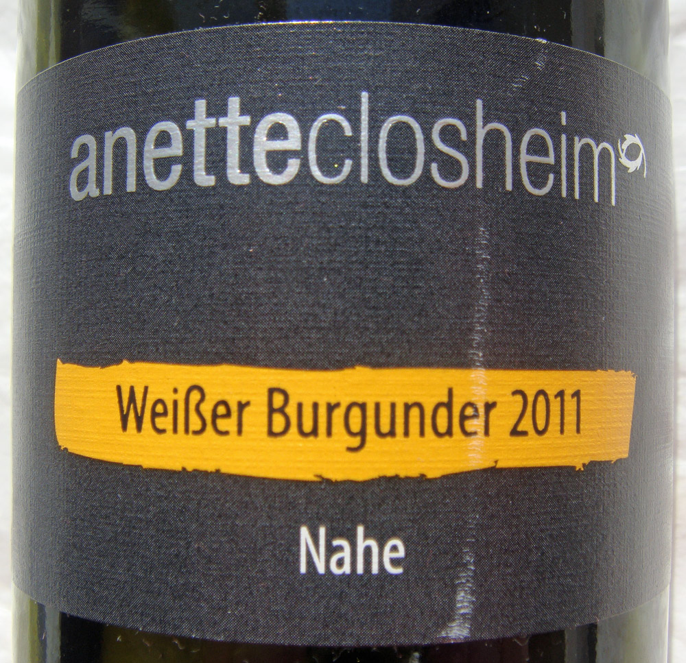 2011 Weisser Burgunder trocken „anetteclosheim“ - Annette Closheim
