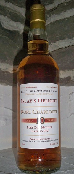 Port Charlotte 10y 2001-2011 Islay′s Delight Port cask matured, cask 979