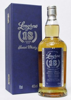 Longrow 18y ~ 90-08 Blue label with silver letters – 46%