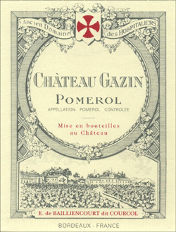 Etikett Chateau Gazin