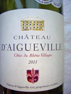 2011 Côtes du Rhône Vil­la­ges, Châ­teau D’Aigueville
