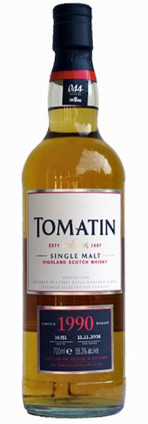 Tomatin 18y 90-08 OA for FW Uwe's Choice Nr.1 1st Refill Bourbon #16351 173btl – 58.3%