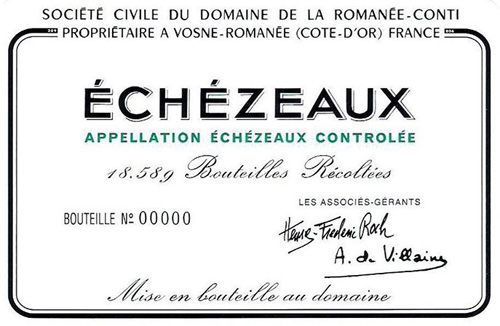 Etikett Echézeaux Grand Cru